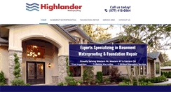 Desktop Screenshot of highlanderwaterproofing.com